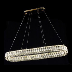 環型不銹鋼水晶吊燈