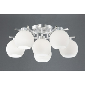 鋁合金白玉玻5燈3燈吸頂燈
