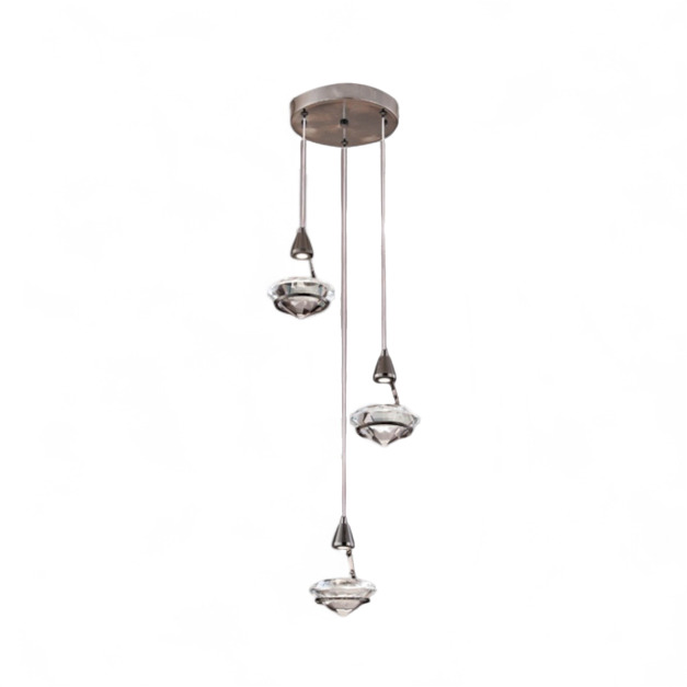 奢華鑽石LED三色溫三吊燈