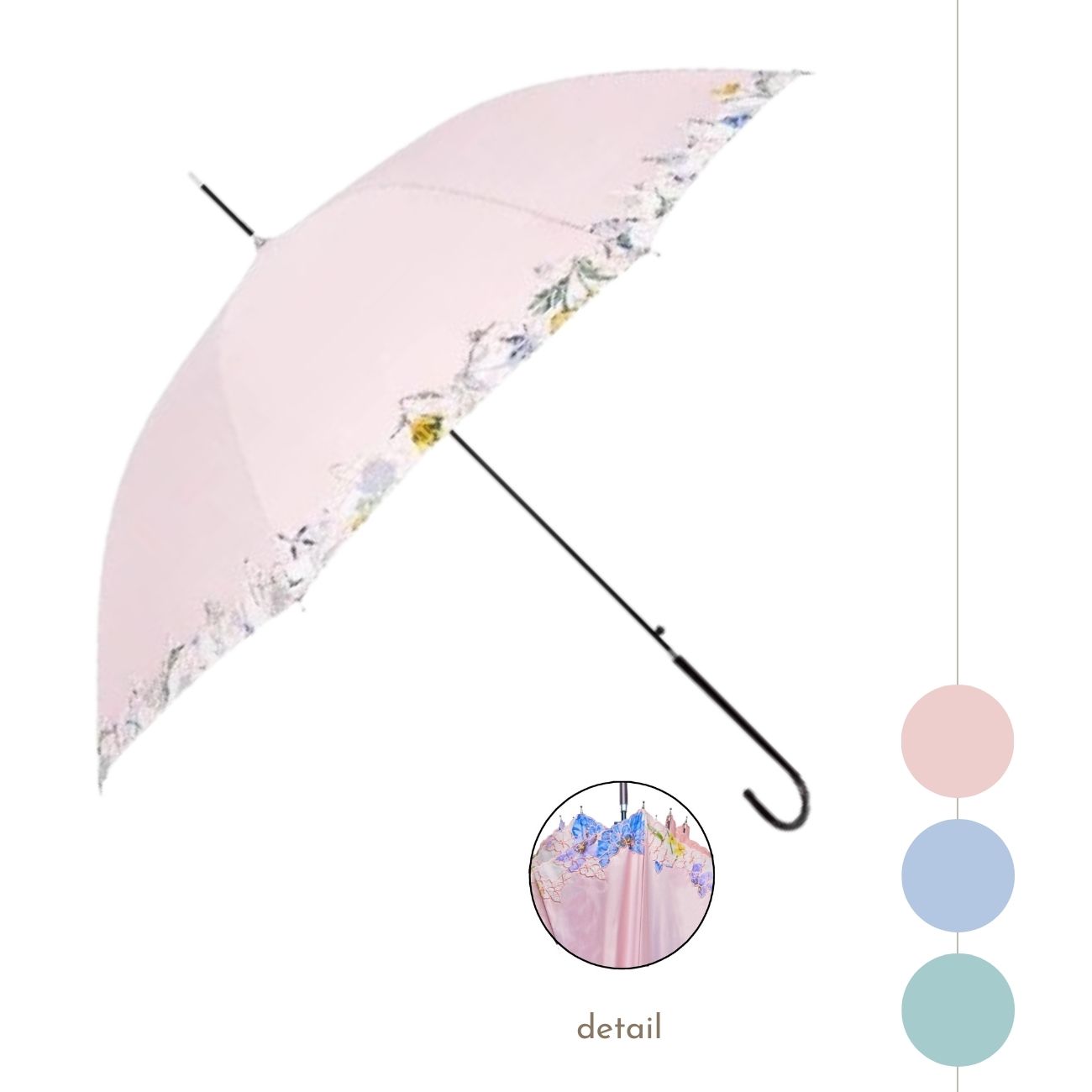 全場我最涼|日式花卉刺繡直立傘