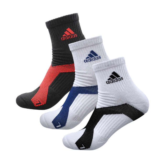adidas 極致高機能短筒運動襪【6雙組合】品質卓越 MIT- P5.1