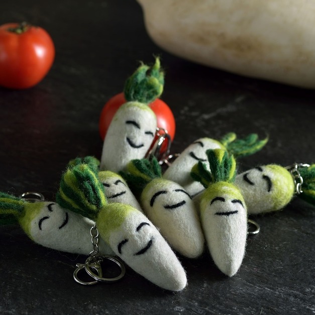 WFP Dacho Farm北海道農場吊飾鑰匙圈/ 大根