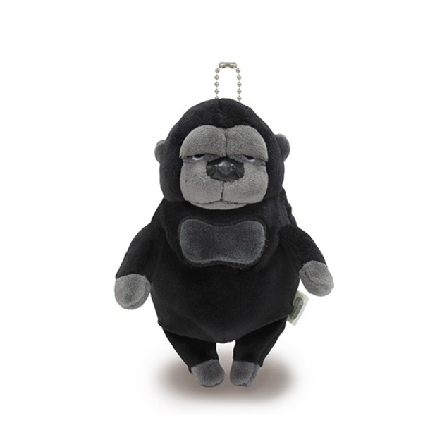 Morisaka Mochi Series｜末班茫茫大叔-迷你大猩猩吊飾（黑色）