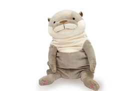 Morisaka Mochi Series｜末班茫茫大叔-水獺玩偶-灰色(L)