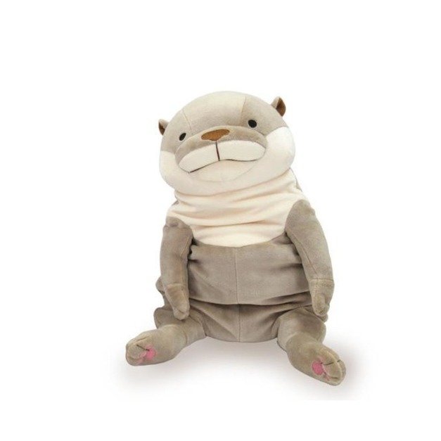 Morisaka Mochi Series｜末班茫茫大叔-水獺玩偶-灰色(L)