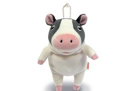 Morisaka Mochi Series｜末班茫茫大叔-迷你乳牛吊飾（黑色）