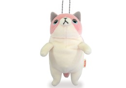 Morisaka Mochi Series｜末班茫茫大叔-迷你小貓吊飾（櫻花粉）