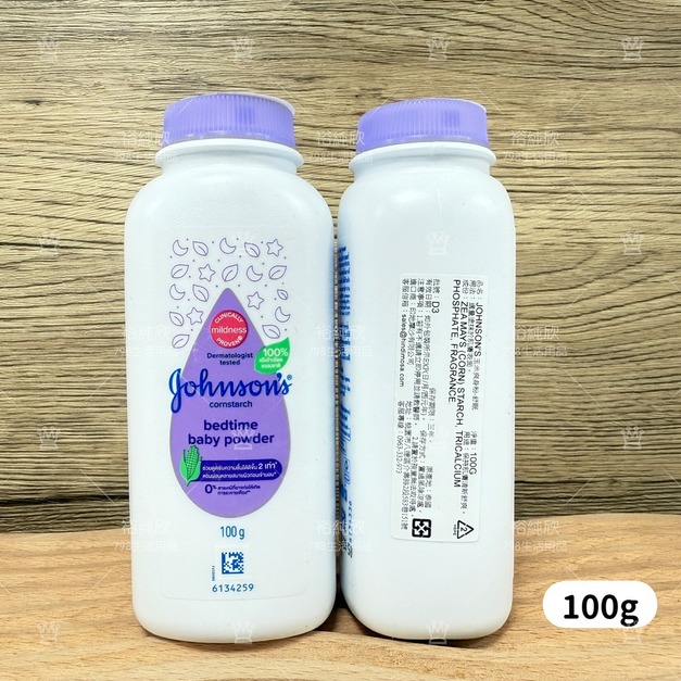 嬌生 Johnson's 嬰兒爽身粉 玉米爽身粉 100g-舒眠