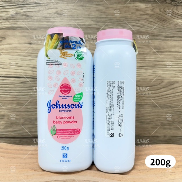 嬌生 Johnson's 嬰兒爽身粉 玉米爽身粉 200g-花香
