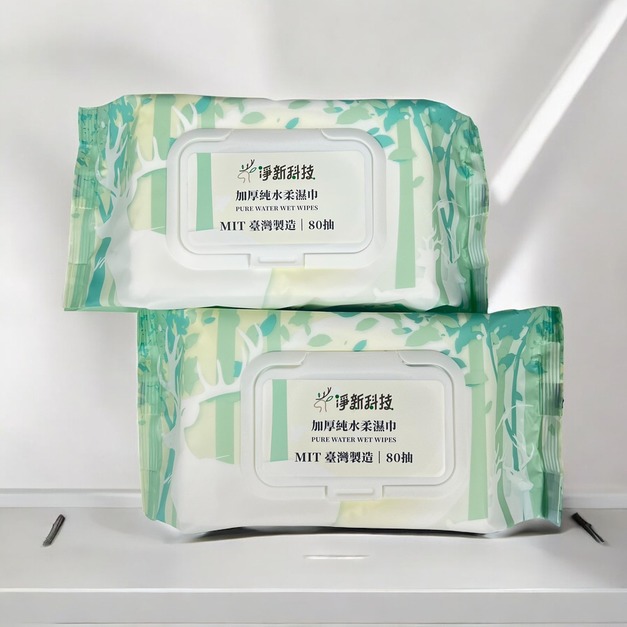 淨新 加厚純水濕巾 80抽 有蓋濕紙巾