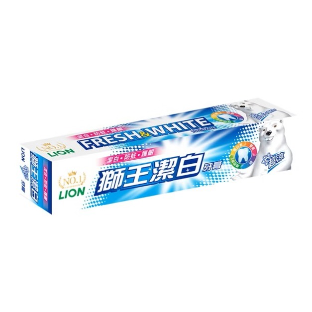 獅王LION 潔白牙膏 超涼 200g 亮白 去垢 薄荷配方 除口臭