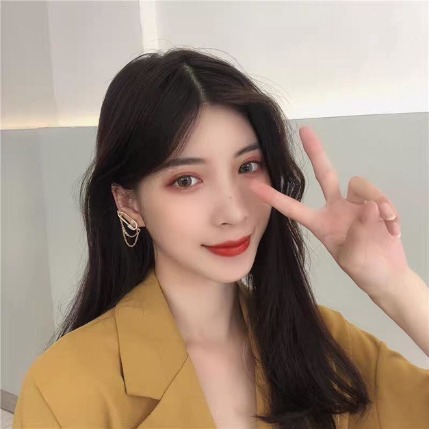 迴紋針氣質耳環