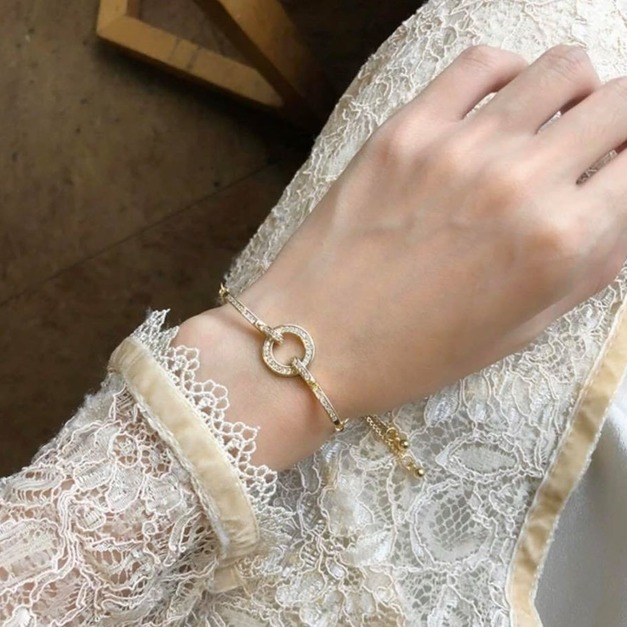 氣質排鑽圓形手鍊