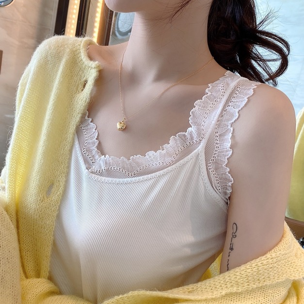 超柔觸感彈力蕾絲背心