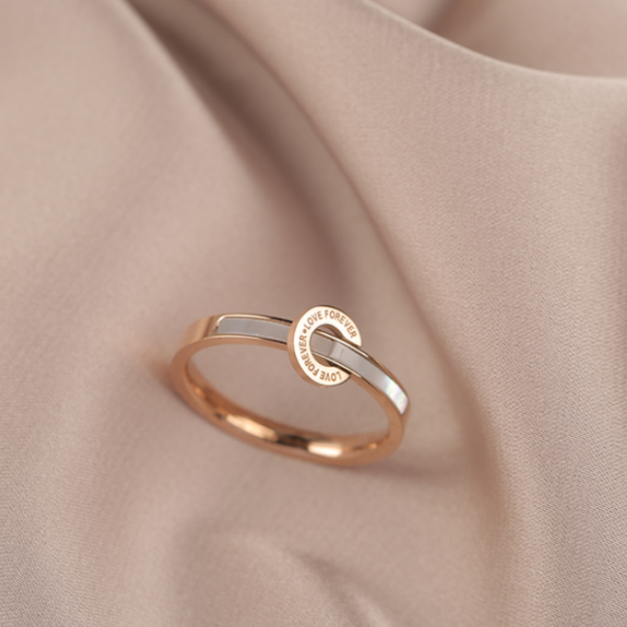 輕奢華 玫瑰金戒指