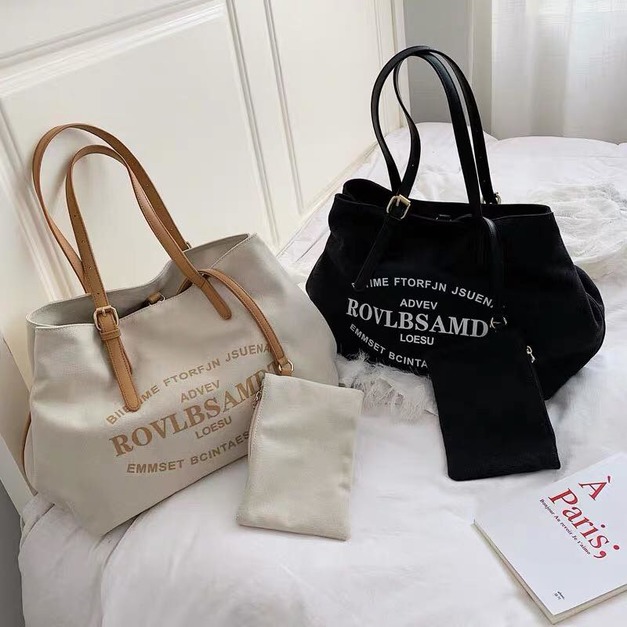 休閒帆布手提肩背包