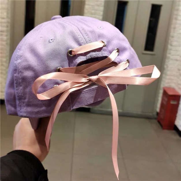 刺繡愛心緞帶棒球帽