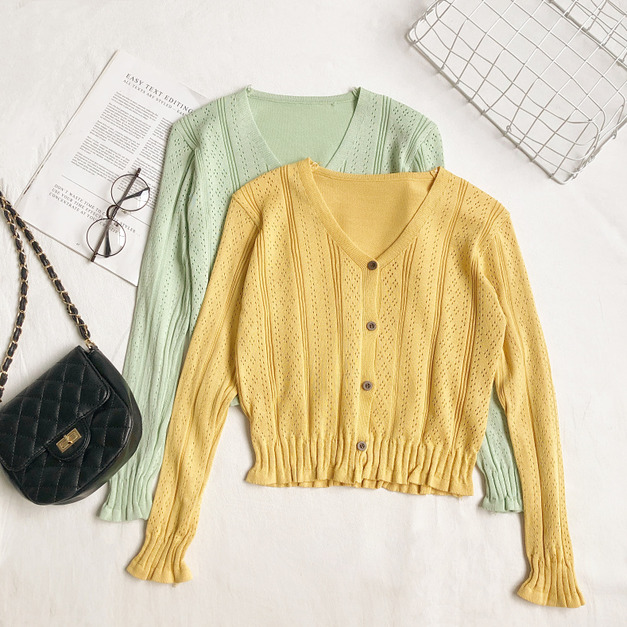 木耳邊針織外套