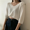 軟針織五分袖上衣_2