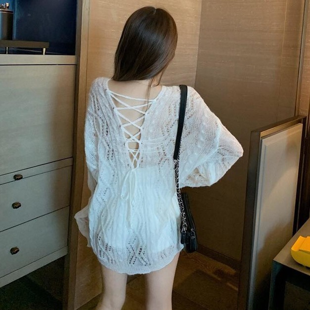 性感美背軟針織上衣