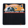 專利雙層設計BlackHole Litter Mat減少貓砂的落貓砂墊 - 實用正方形(黑色)約58x53cm