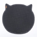 專利雙層設計BlackHole Litter Mat減少貓砂的落貓砂墊 - 可愛貓咪頭(黑色)約58x53cm