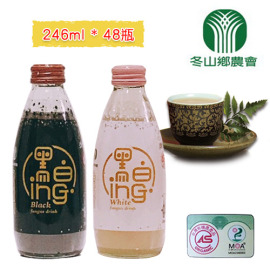 冬山鄉農會．有機黑木耳vs白木耳飲 (各1箱，共48瓶組，環保裝)