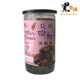黑金磚．玫瑰四物黑糖塊 (450g/罐)