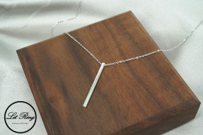 純銀長方形墜子項鍊