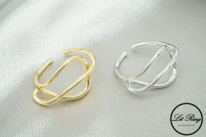 純銀抽象畫戒指 ( 1.6 ~ 1.8  )