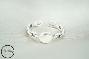 純銀復古圓形鎖鍊戒指 ( 1.6 ~ 1.8 )