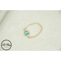 14k金銅鍍湖水綠鋯石鍊戒_3