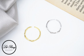 純銀不規則扁扁線戒 ( 1.6 ~ 1.8 )