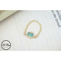 14k金銅鍍湖水綠鋯石鍊戒_2