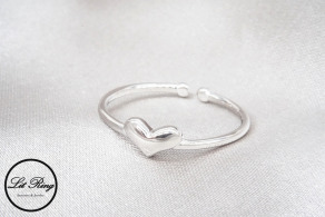 純銀微甜小愛心戒指 ( 1.7 ~ 1.9 )