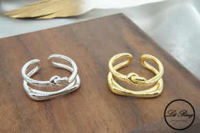 純銀雙層打結戒指 ( 1.6 ~ 1.8 )