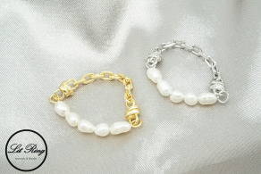 純銀小珍珠鍊戒 ( 1.75 )