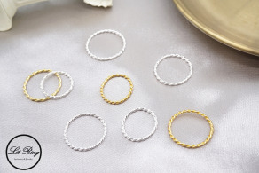 純銀雙麻花編織戒指 ( 1.9／1.8／1.7／1.65／1.6／1.5／1.45／1.4 )