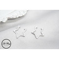 純銀鏤空星星耳夾_8