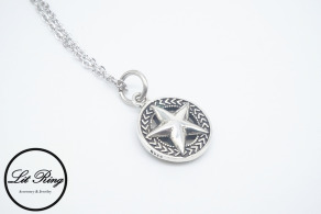 純銀復古星星銀幣項鍊