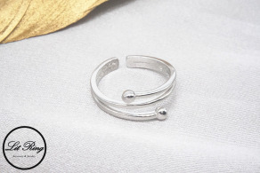 純銀花之等待尾戒  ( 1.3 ~ 1.6 )