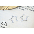 純銀鏤空星星耳夾_4