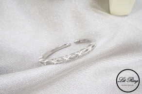 純銀鏤空花紋線戒  ( 1.6 ~ 1.8 )