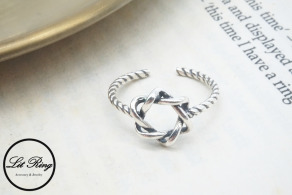 純銀復古編織六芒星戒指 ( 1.6 ~ 1.8 )