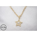 14K金銅鍍雪花之星項鍊_1