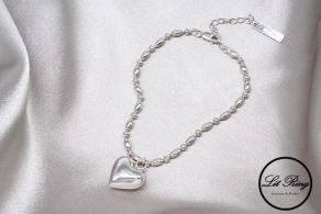 純銀怦然心動手鍊
