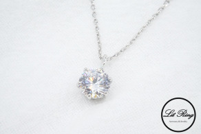 純銀璀璨小圓鑽項鍊