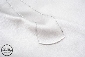 純銀微笑小銀管項鍊