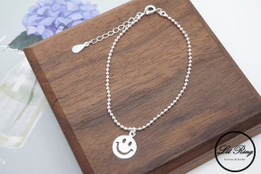 純銀簡約笑臉手鍊