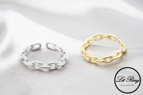 純銀簡約鍊條造型戒指 ( 1.6 ~ 1.8 )